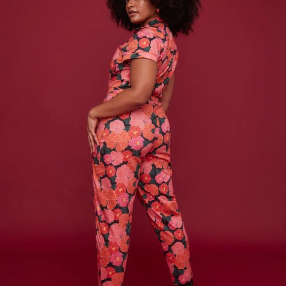 Mixed by Nasrin Ruby Jumpsuit, Floral, Size L - Picture 2 of 16